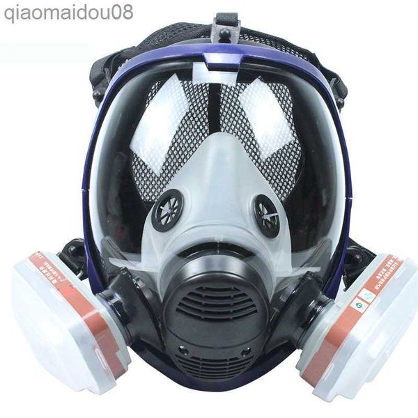 Vêtements de protection Masque chimique 6800 7suits 6001 Masque à gaz Respirateur à poussière acide Peinture Pesticide Spray Filtre en silicone Nouveau masque Airsoft industriel HKD230826