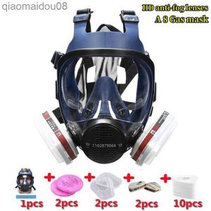 Vêtements de protection Respirateur chimique de haute qualité nouveau masque à gaz A8 masque complet anti-pollution respirateur masque complet en silicone filtre HKD230826