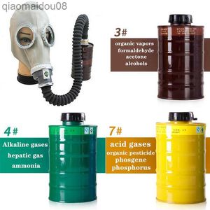 Vêtements de protection Masque à gaz anti-poussière Respirateur Style IC russe avec boîte de filtre Gaz toxiques chimiques Peinture en aérosol industrielle Protection complète du visage HKD230826