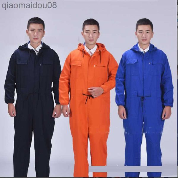 Vêtements de protection Salopette de travail anti-poussière Combinaison de travailleur à capuche Combinaison de réparateur automobile Combinaison de travail en entrepôt Uniformes de travail minces Vêtements de travail HKD230826