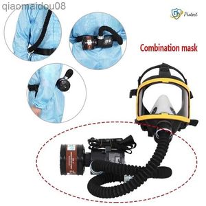 Beschermende kleding Elektrisch volgelaatsmasker, elektrische pomp, industrieel verfspuiten, elektrisch gasmasker, draagbaar gasmasker, constante stroom HKD230826