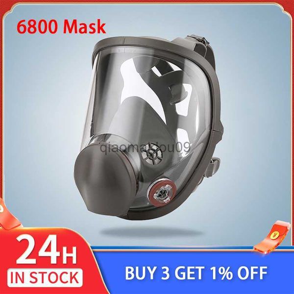 Ropa protectora Máscara de gas 6800 Pantalla antivaho para formaldehído Pintura industrial Protección contra aerosol Laboratorio químico Respirador de cara completa HKD230825