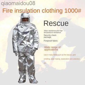 Vêtements de protection Haute qualité 1000 degrés de rayonnement thermique résistant à la chaleur aluminisé costume vêtements ignifuges uniforme de pompier HKD230826