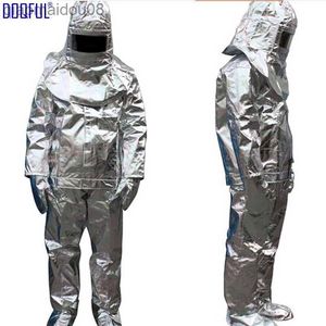 Vêtements de protection Haute qualité 500 degrés rayonnement thermique résistant à la chaleur aluminisé costume vêtements ignifuges pompier uniforme haute température HKD230826