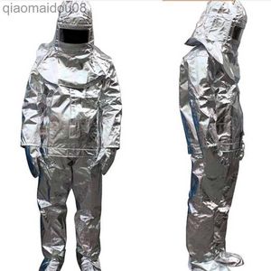 Vêtements de protection Haute qualité 500 degrés rayonnement thermique résistant à la chaleur aluminisé costume vêtements ignifuges uniforme de pompier HKD230827