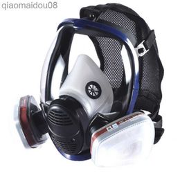 Vêtements de protection MC-6001 Type de tête sphérique Masque à gaz Silicone Couverture complète Peinture en aérosol Pesticides chimiques Masque anti-incendie HKD230826