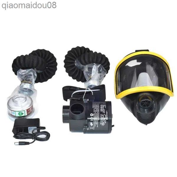 Vêtements de protection Protection électrique à débit constant Système d'alimentation en air Masque à gaz Respirateur Sécurité au travail Supplie Masque à gaz complet Respirateur HKD230826