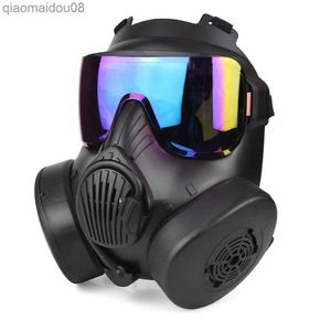 Vêtements de protection Masque respiratoire tactique de protection Masque à gaz complet pour Airsoft Tir Chasse Équitation CS Jeu Cosplay Protection HKD230826