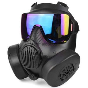Vêtements de protection Masque respiratoire tactique de protection Masque à gaz complet pour Airsoft Tir Chasse Équitation CS Jeu Cosplay Protection HKD230824