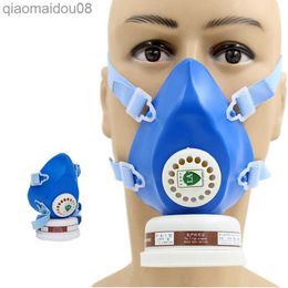 Vêtements de protection Masque à gaz réutilisable pour respirateur demi-visage P-A-1 Boîte de filtrage Particules de vapeur organique pour la protection de polissage de pulvérisation de peinture HKD230826