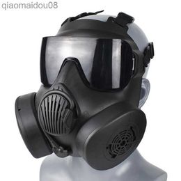 Beschermende kleding Tactisch gasmasker Navy SEAL M50 Mortal CS Legerventilator Uitgerust met buitenrijden Colpaly-masker Airsoft-uitrusting Tactische uitrusting HKD230826