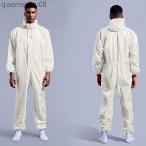 Beschermende kleding Waterdichte overalls Regendichte overall met capuchon Werkkleding Stofdichte verfspray Unisex Regenjas Werkkleding Veiligheidspakken S-4XL HKD230826