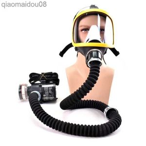 Vêtements de protection Sécurité au travail Masque à gaz complet Alimentation électrique de protection portable Système de respirateur alimenté en air à débit constant HKD230827