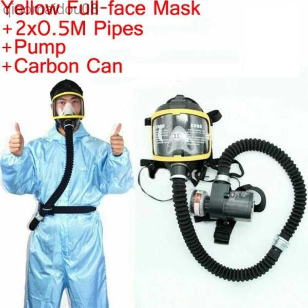 Vêtements de protection Respirateur de sécurité sur le lieu de travail Protection électrique à débit constant Système de respirateur alimenté en air Masque à gaz complet HKD230826