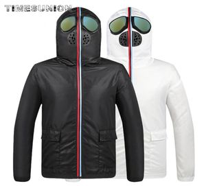 Mono protector Men039s chaqueta delgada abrigo casual para hombre máscara facial completa con capucha cremallera Outwear marca abrigos de moda masculino Outerwea9676068