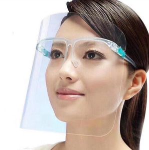 Bouclier de protection avec lunettes Anti-buée Full Face Transparent Protection Sécurité Éclaboussures Gouttelettes Masques OOA8184