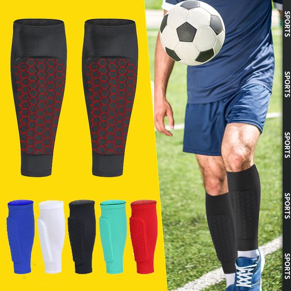 Équipement de protection 1 paire femmes hommes adolescents enfants football protège-tibia football anti-collision compression basket-ball jambières Gym jambe mollet manches 230215