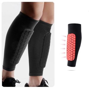 Équipement de protection 1 PC protège-tibias de football en nid d'abeille boucliers de football leggings de sport protège-tibias manches de jambe équipement de protection protecteur de tige 231127