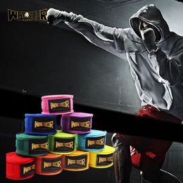 Beschermende uitrusting 1 paar 3 M 5M polykatoen boksbandages Elastische bandagehandschoenen Polssteun voor kickboksen Muay Thai MMA handbandages 230907