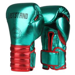 Équipement de protection 1 paire de doublure en latex de couleur métal Gants de boxe professionnels pour enfants / Audlts pour l'entraînement de sac de sable Punch Muay Thai Fight Mitts DEO 6-12 oz yq240318