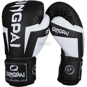 Equipo de protección 6 8 10 12 OZ Guantes de boxeo coloridos Adultos PU Espuma Adulto Kick Kickboxing Entrenamiento Boxeo mma Guante Guantes Muay Thai Sandbag guantes yq240318