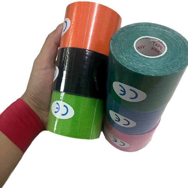 Equipo de protección 6 rollos Cinta de kinesiología autoadhesiva Deporte crossfit Vendaje elástico Levantamiento de senos Cinta corporal para la cara Tobillo Rodilla Muñeca Volver 230607