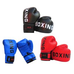 Equipaggiamento protettivo Guanti da boxe per bambini neri180g Materiale PU Comodo allenamento di combattimento traspirante Taekwondo Accessori Attrezzatura sportiva HKD230718