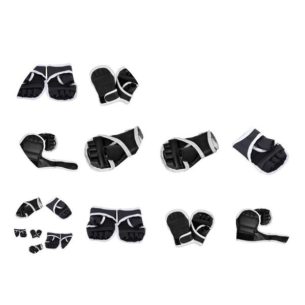 Boîte de vitesses de protection enveloppe à main Gants intérieurs Gants de gel demi-doigt pour Muay Thai MMA Kickboxing Arts martial Punching Speed Bag Trai Otuh9