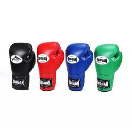 Boîte de vitesses de protection Glants MMA MUAY THAI Taekwondo Gants de boxe Équipement de coloré en cuir PU coloré PU Taille 6oz 8oz 10oz 12oz 240424