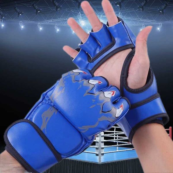 Traine de boxe de protection des gants demi-doigts