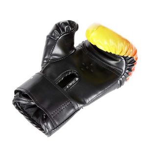Protective Gear Children Boxing Gloves Unisex PU Fire Flame Printed Fight Match Hand Protector Fitness Sanda Sportswear Entertainment HKD230719
