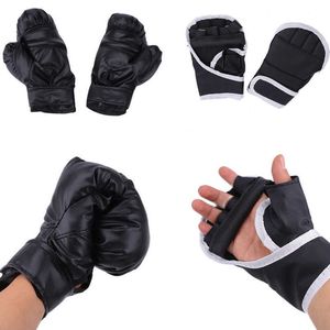 Équipement de protection Gants de boxe pour enfants Demi-doigt respirant Taekwondo MMA Sanda Gants d'entraînement Karaté Muay Thai Accessoires d'entraînement de boxe HKD230718