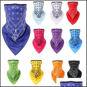 Équipement de protection Cyclisme Sports Cyclisme en plein air Casquettes Masques Visage Écharpe Bandana Boucles d'oreille Cagoule Hommes Femmes Cache-cou Pour Poussière Vent Goutte