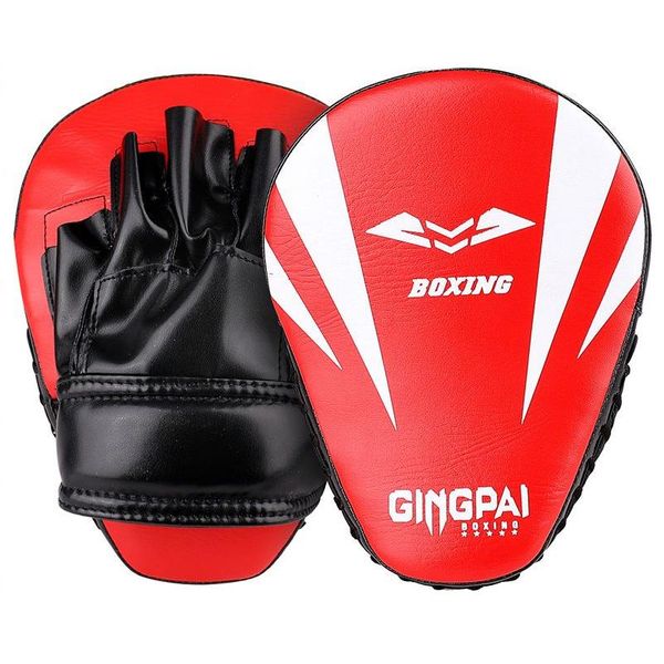 Équipement de protection Usine entière 2 pcs Kick Boxing Gants Pad Punch Target Sac Hommes MMA PU Karaté Muay Thai Combat Sanda Formation Adts Ki Dhtir