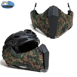 Équipement de Protection Rail de casque rapide dédié à la Protection du visage coussin d'air tactique mandibule coupe haute MT équitation 231124