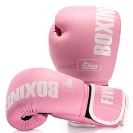 Beschermende uitrusting FIVING Pro Style Bokshandschoenen voor dames PU-leer Training Muay ThaiSparringVechten KickboksenZware bokszak voor volwassenen G yq240318