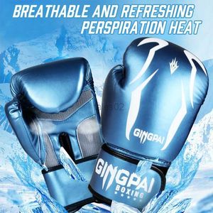 Equipo de protección GINGPAI 6/8/10/12 oz Niños Damas/Hombres Guantes de boxeo Sanda Fighting Muay Thai MMA Karate Punch Guantes de entrenamiento Guantes de Taekwondo yq240318