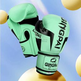 Équipement de protection GINGPAI 6 8 10 12oz Gants de boxe multi-modèles Enfants Adultes Hommes Femmes Couleur Mat Gants de combat de haute qualité en cuir PU yq240318