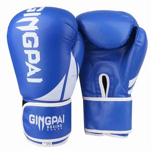 Beschermende uitrusting Goede kwaliteit Roze Blauw volwassen kickbokshandschoenen muay thai luva de boxe Training vechten vrouwen bokshandschoenen Grappling MMA handschoen yq240318