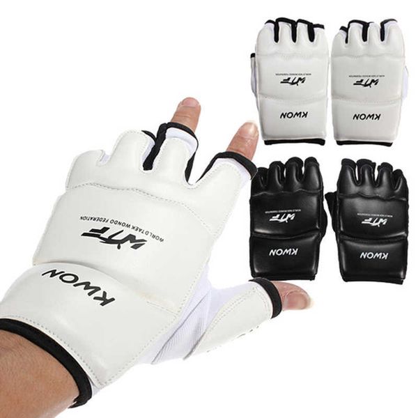 Équipement de protection demi-doigts enfants/adultes gants de boxe d'entraînement de sacs de sable Sanda/karaté/Muay Thai/Taekwondo protecteur HKD230718