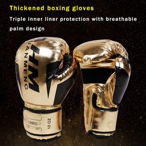 Équipement de protection Gants de boxe en cuir de haute qualité résistants à l'usure et respirants pour l'entraînement Sanda Combat épaissi 230619