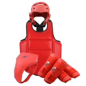 Equipo de protección Karate Shin Protector Adultos Niño WTF Taekwondo Sparring Casco Pecho Entrepierna Guardia Set Boxeo Niños MMA Equipo de artes marciales 231202