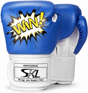 Beschermende uitrusting Bokshandschoenen voor kinderen 4oz Trainingshandschoenen voor kinderen Cartoon Sparring Trainingswanten Junior Punch PU-leer Leeftijd 5-12 jaar yq240318