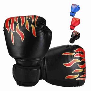 Beschermende uitrusting Bokshandschoenen voor kinderen Punch Sparring Katoen Verstelbaar Kickboksen Vechten Oefening Fitness Wanten Jongens Trein Gym Blauw yq240318