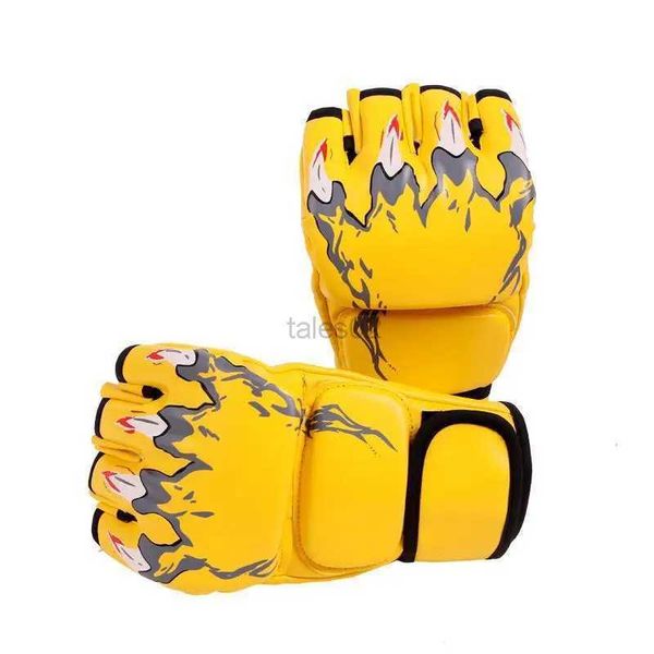 Équipement de protection Homme et femme UFC Gants de boxe Demi-doigt Adulte Fist Set Sandboxing Combat MMA Fitness Exercice Sac de sable Formation Taekwondo yq240318