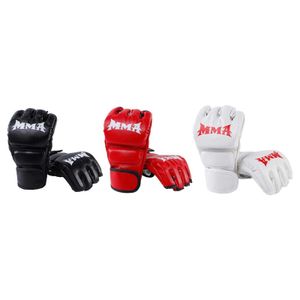 Beschermende uitrusting Mma-handschoenen Halve vinger vechtsporthandschoenen Vechttrainingshandschoenen Bokshandschoenen voor Grappling Sparring Mma Muay Thai Workout HKD230718