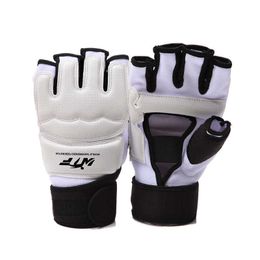 Équipement de protection Nouveau Demi Doigt Gants De Boxe Hommes Taekwondo Gants Protecteur De Pied Karaté Muay Thai Formation Gants D'entraînement Enfants HKD230718