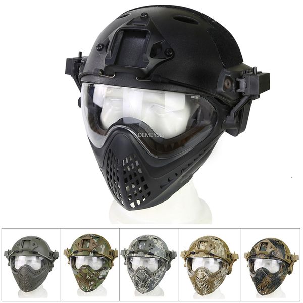 Équipement de protection Casque Airsfot extérieur Protection complète Protection tactique Paintball Combat Wargame Casques Équipement de tête de tir militaire 230530 230530