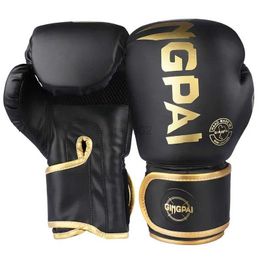 Équipement de protection Gants de boxe Pro pour enfants adultes Sparring Combat Combat Gants débutants Poinçonnage Muay Thai Sanda Gants de kickboxing yq240318