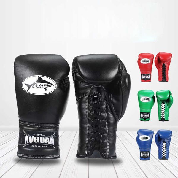 Équipement de protection Professionnel Adulte Gants de combat gratuits pour hommes Femmes Haute qualité Muay Thai Mma Équipement de formation de boxe Hkd230718 442